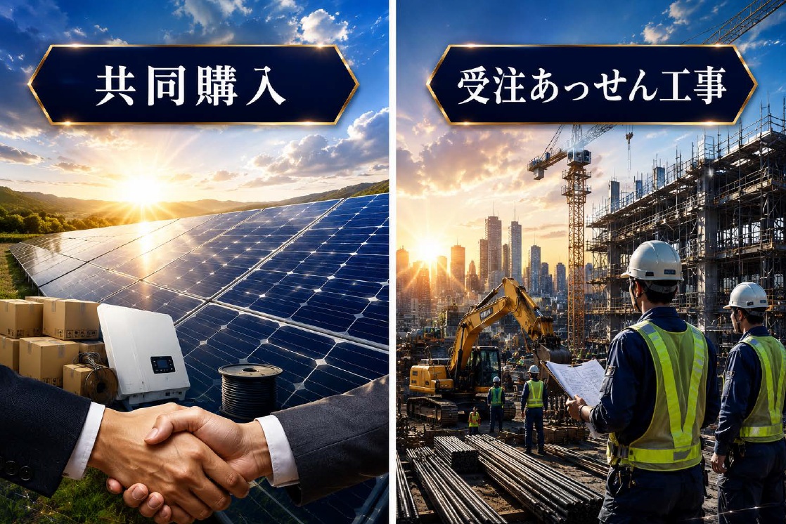 共同購入と共同あっせん工事のイメージ